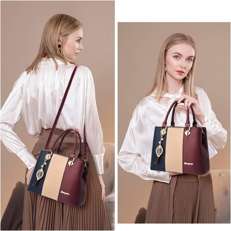 SiMYEER Purses and Handbags for Women Leather Tote Shoulder Bag Medium Satchel Purse Top Handle Bags for Ladies - Image 3